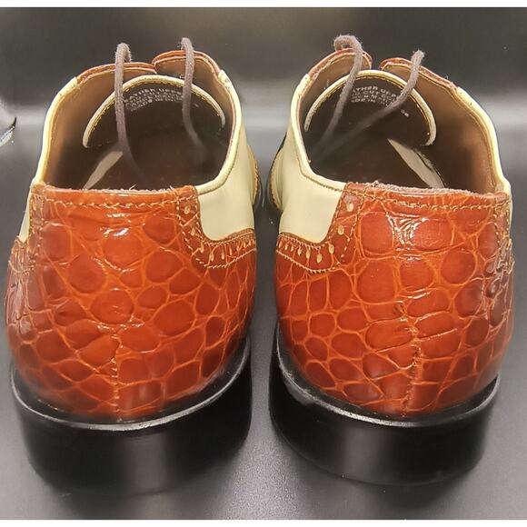Stacy Adams Crocodile Embossed Two Tone Leather WingTip Dress Shoes - Size 8.5M main image 10